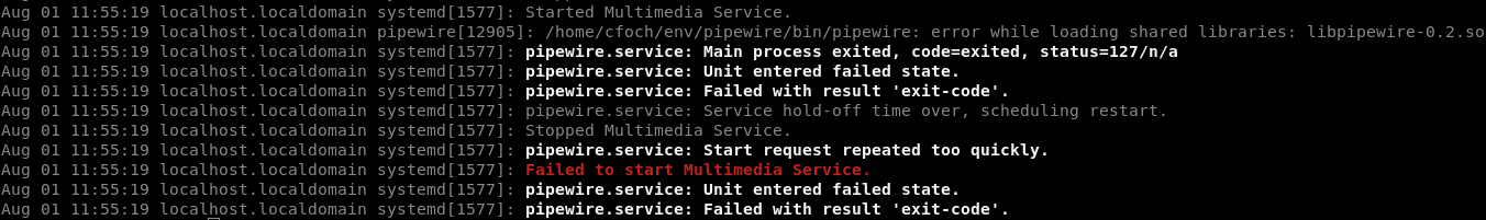 systemd failed log